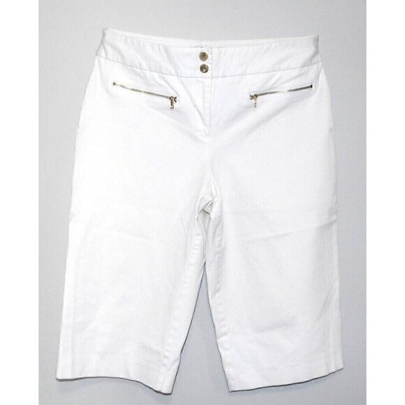Alfani Pants - ALFANI white mid rise light weight woman's shorts 15" inseam women's size 10
